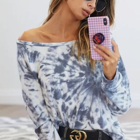 ✨NWT BiBi Tie Dye Print Terry T-Shirt - Picture 3 of 8